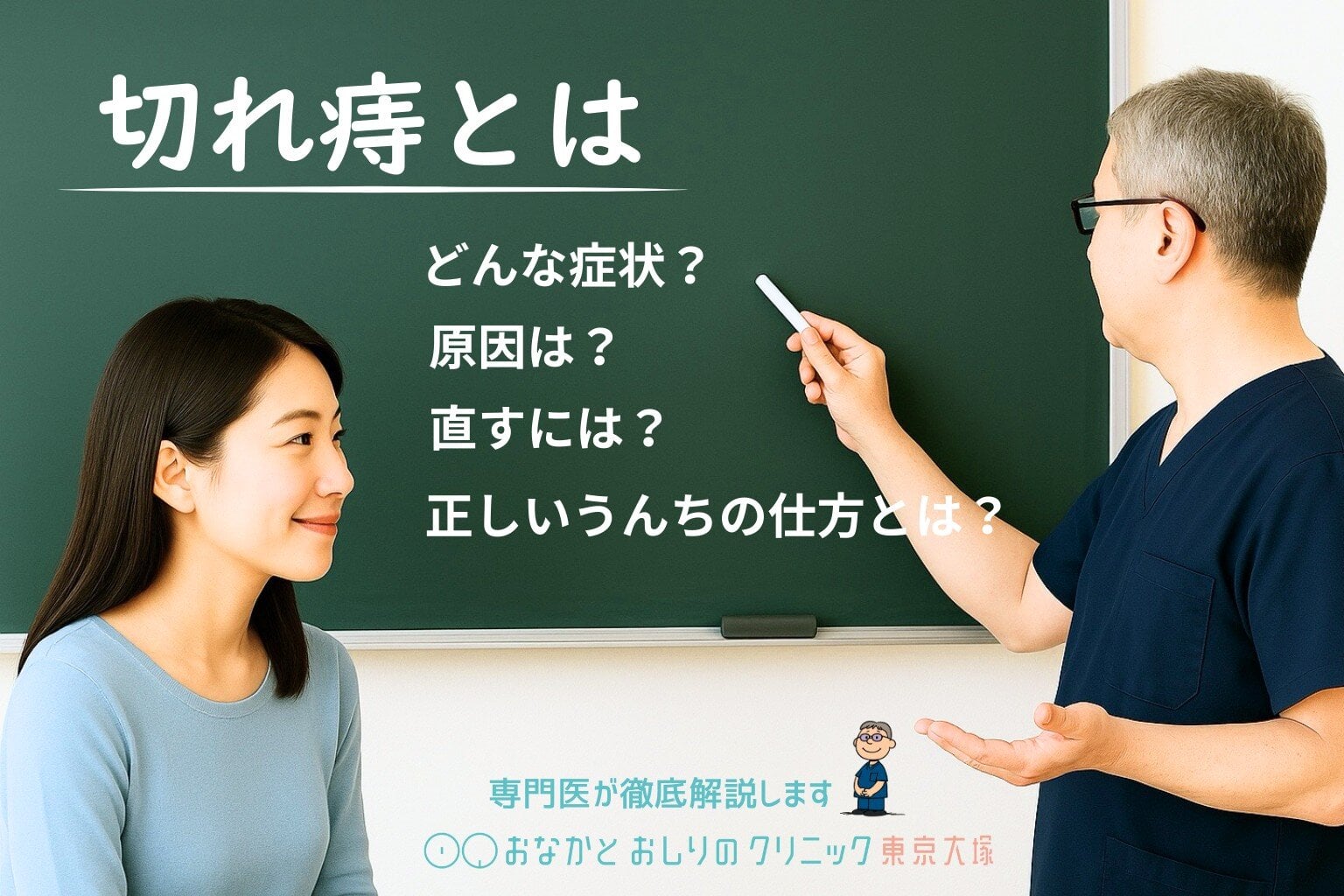 切れ痔（裂肛）とは？原因・症状・治し方・うんちの仕方まで医師が徹底解説