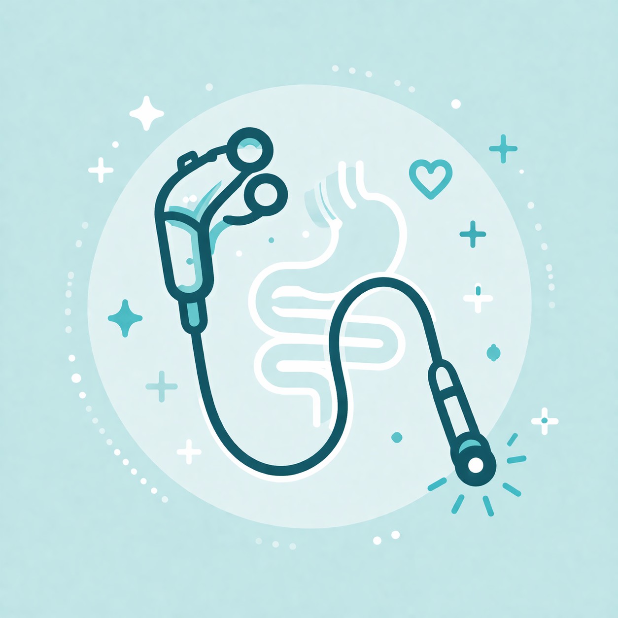 東京都豊島区大塚のおなかとおしりのクリニック 東京大塚の大腸内視鏡検査のイラスト